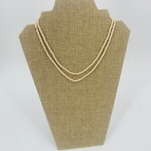 Double Pearl Necklace Costume Jewelry